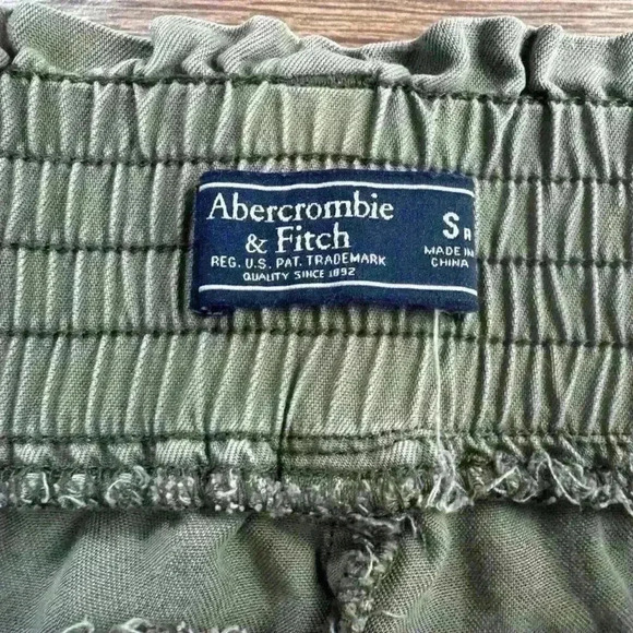 Abercrombie & Fitch AF Vintage Green Boho Comfy Jogger Cargo Pants Small - Picture 3 of 10